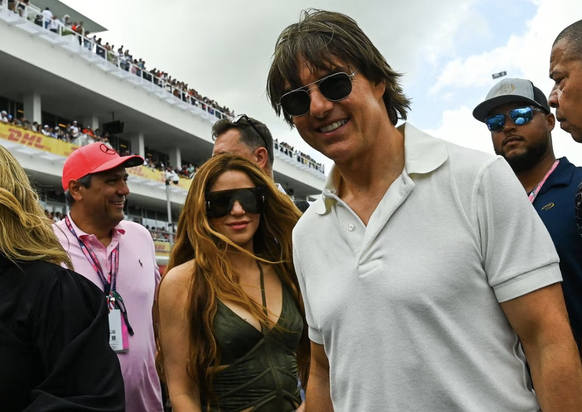 Shakira et Tom Cruise, au Grand Prix de Miami, le 7 mai.