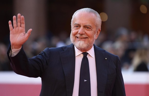 epa07121730 Italian producer Aurelio De Laurentiis arrives for the screening of &#039;La Grande Guerra&#039; at the 13th annual Rome Film Festival, in Rome, Italy, 26 October 2018. The film festival r ...