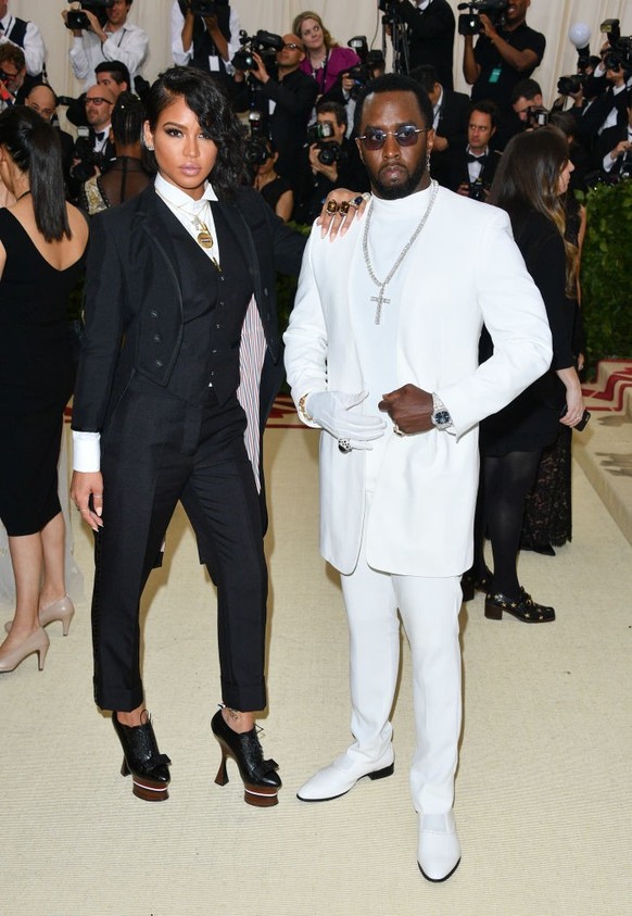 Cassie Ventura and Sean Combs attend the Heavenly Bodies: Fashion &amp; The Catholic Imagination Costume Institute Gala at Metropolitan Museum of Art on May 7, 2018 in New York City. (Photo by George  ...