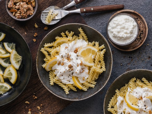 <p>Pâtes au cottage cheese</p>