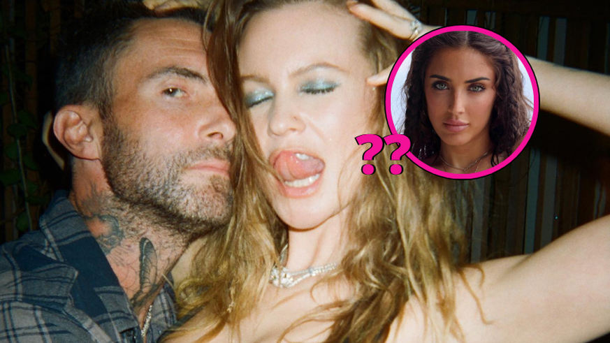 Adam Levine, le chanteur de Maroon 5, en compagnie de sa femme Behati Prinsloo Levine. Dans le petit rond qui flotte, Sumner Stroh, qui prétend avoir été la maîtresse du chanteur.