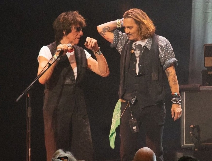 Johnny Depp et Jeff Beck sur scène