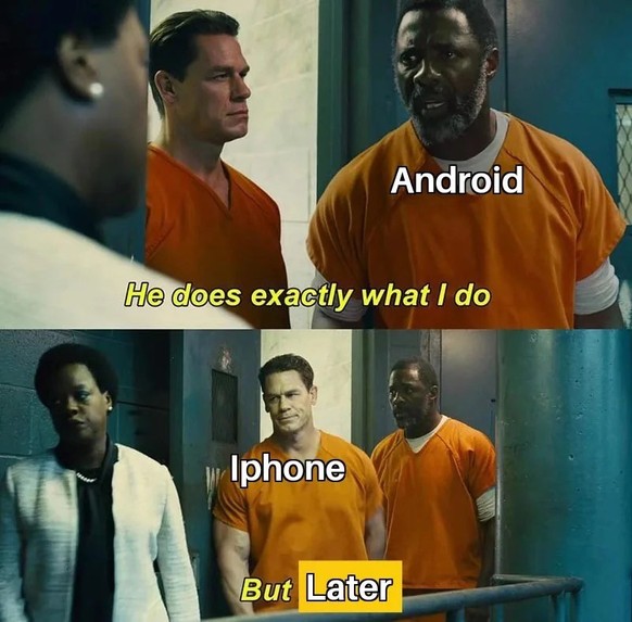 Meme zur Apple-Keynote und dem von Android-Usern belächelten iPhone 15.