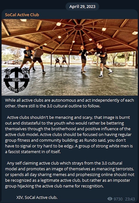 Les Active Clubs veulent donner un visage respectable à l’extrême droite.