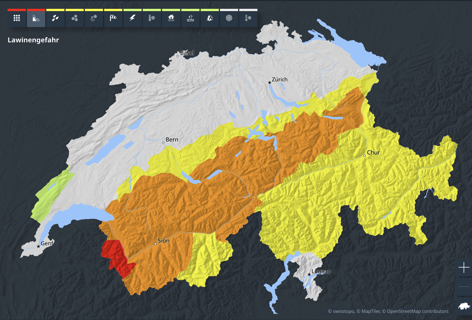 Lawinengefahr im November 2025 in der Schweiz.