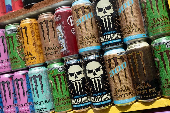 Cans of the energy drinks brand Monster Energy on 9th July 2025 in London, United Kingdom. (photo by Mike Kemp/In Pictures via Getty Images)