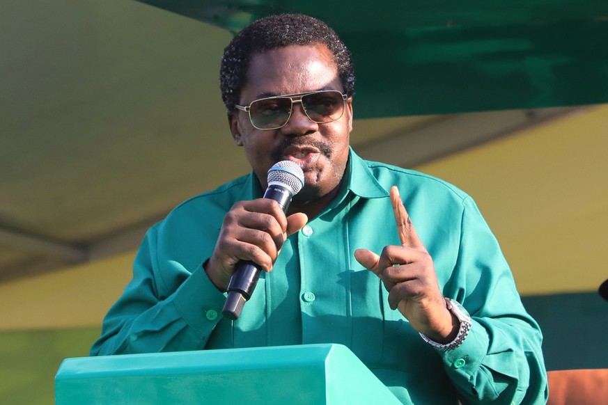 Tanzania's Vice President Emmanuel Nchimbi delivers his speech during a campaign rally in Dodoma, Tanzania, Saturday, Sept. 27, 2025. (AP Photo)
Tanzania Election Explainer