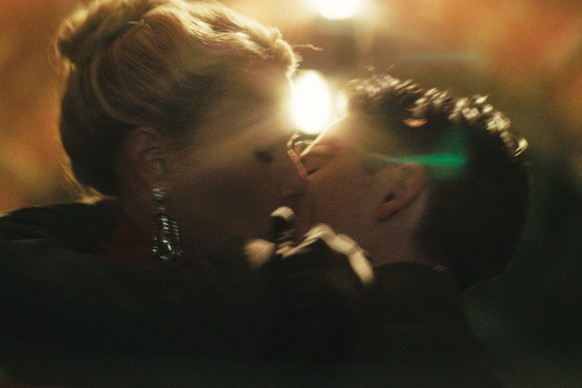 This image released by A24 shows Gwyneth Paltrow, left, and Timothée Chalamet in a scene from "Marty Supreme." (A24 via AP)
Film Review - Marty Supreme