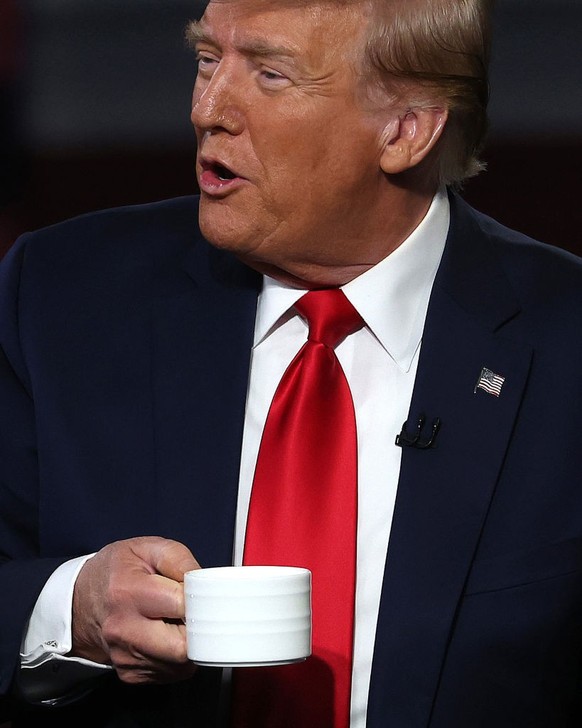 GREENVILLE, SOUTH CAROLINA - FEBRUARY 20: Republican presidential candidate, former U.S. President Donald Trump participates in a Fox News town hall at the Greenville Convention Center on February 20, ...