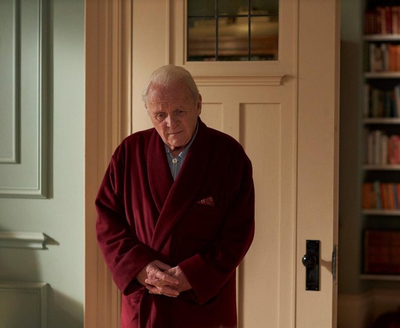 This image released by Sony Pictures Classics shows Anthony Hopkins in a scene from &quot;The Father.&quot; (Adam Hinton/Sony Pictures Classics via AP)