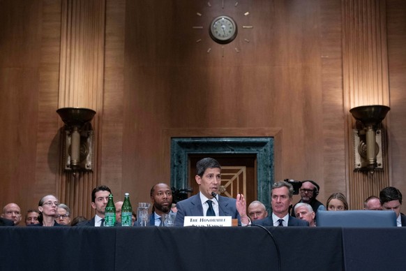 Kevin Warsh testifies during his nomination hearing to be a member and chairman of the Federal Reserve Board of Governors before the Senate Banking, Housing and Urban Affairs Committee on Capitol Hill ...