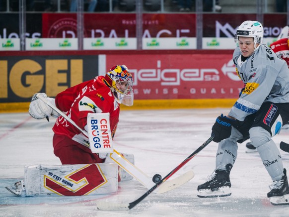 Le gardien biennois Harri Säteri a été excellent contre Fribourg