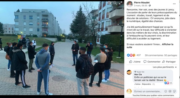 Pierre Maudet en campagne à Lancy. Il rencontre des Jeunes deux jours avant l&#039;élection complémentaires