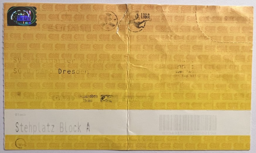 Stuttgarter Kickers Dynamo Dresden Ticket