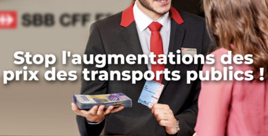 illustration de l&#039;association campax contre l&#039;augmentation des prix dans les transports publics