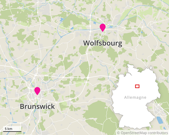 Brunswick et Wolfsbourg.