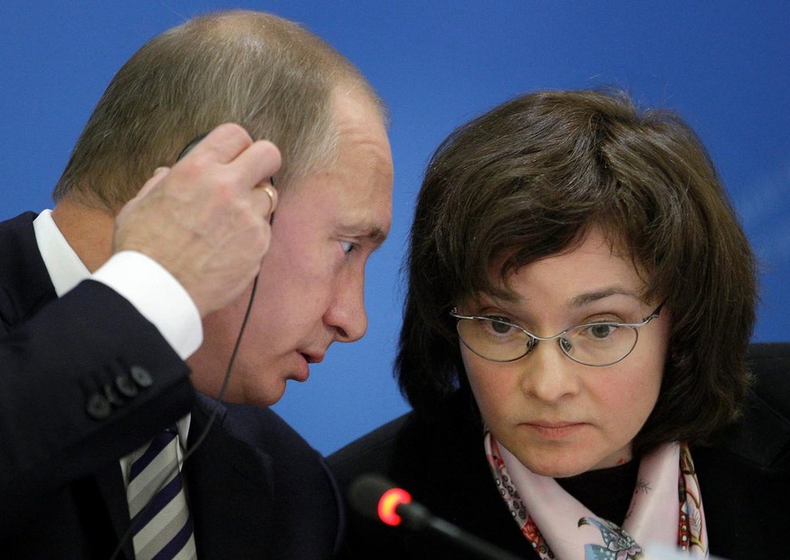 Elvira Nabioullina, la directrice de la Banque centrale de Russie, est la femme de confiance de longue date de Vladimir Poutine. Ici, en 2007.