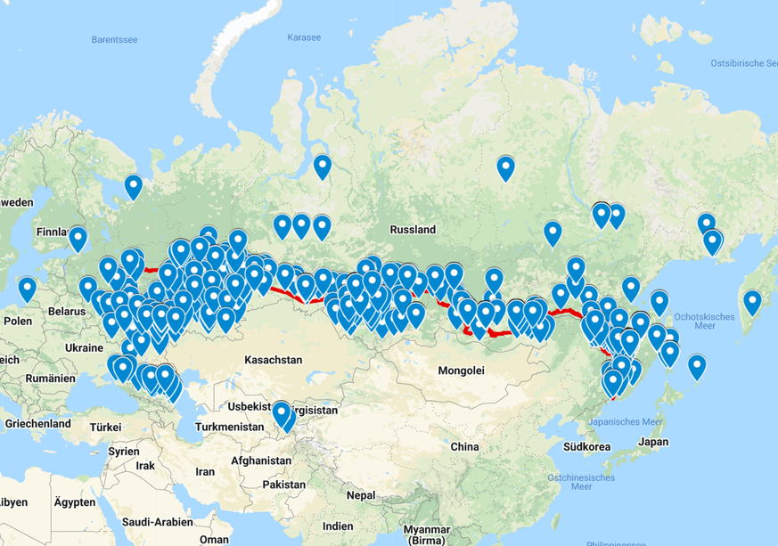 Les soldats russe combattant en Ukraine viennent des régions épinglés ci-dessus. La carte a été établie à partir des données de passeport des soldats russes présumés stationnés à Boutcha, publiées par ...