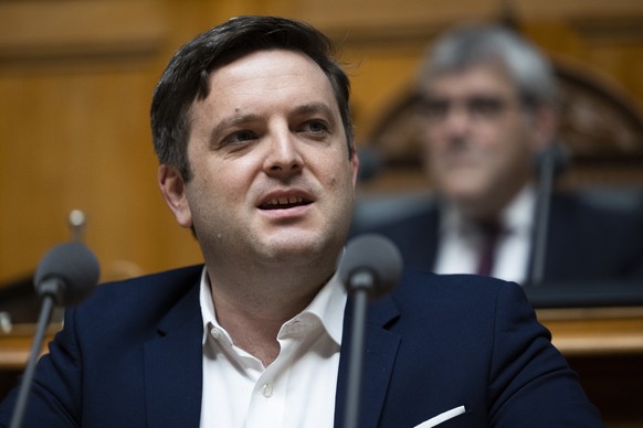 Jon Pult, SP-GR, spricht waehrend der Fruehlingssession der Eidgenoessischen Raete, am Donnerstag, 17. Maerz 2022, im Nationalrat in Bern. (KEYSTONE/Peter Klaunzer)