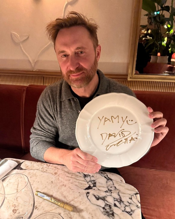 Comme j'ai moi aussi peur de me faire taper par Mike Tyson en short, voici David Guetta et sa jolie assiette.