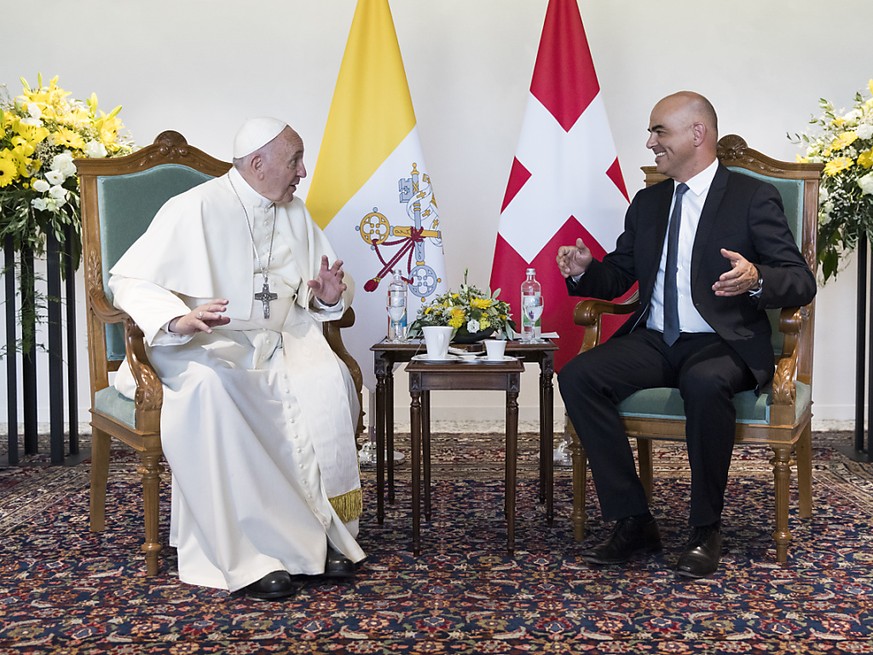 Alain Berset a déjà rencontré le pape François, en juin 2018 à Genève (archives).