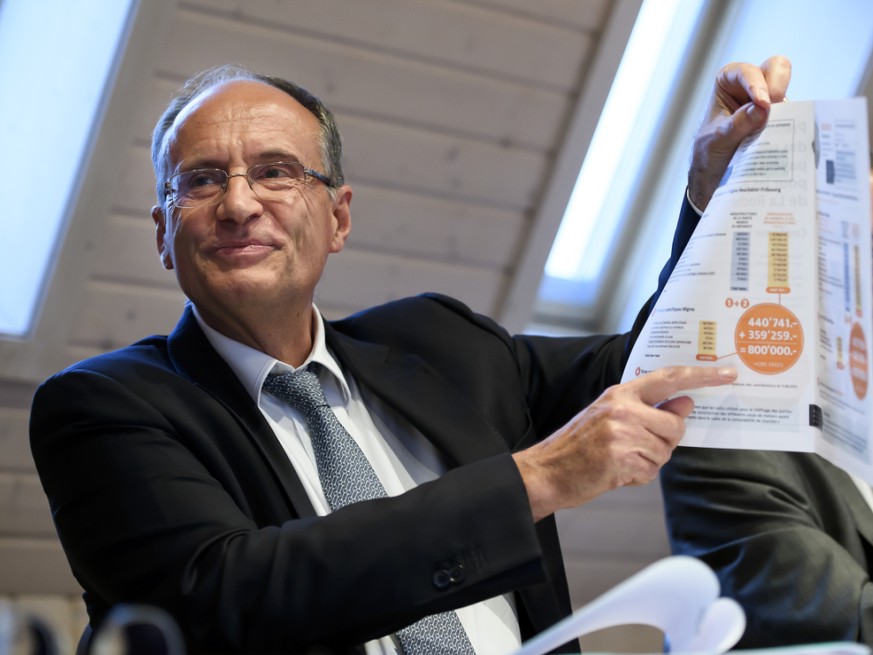 Le procureur général du canton de Fribourg a rendu lundi une ordonnance de classement à l&#039;encontre notamment de l&#039;homme d&#039;affaires Damien Piller, ici en novembre 2019, concernant le vol ...