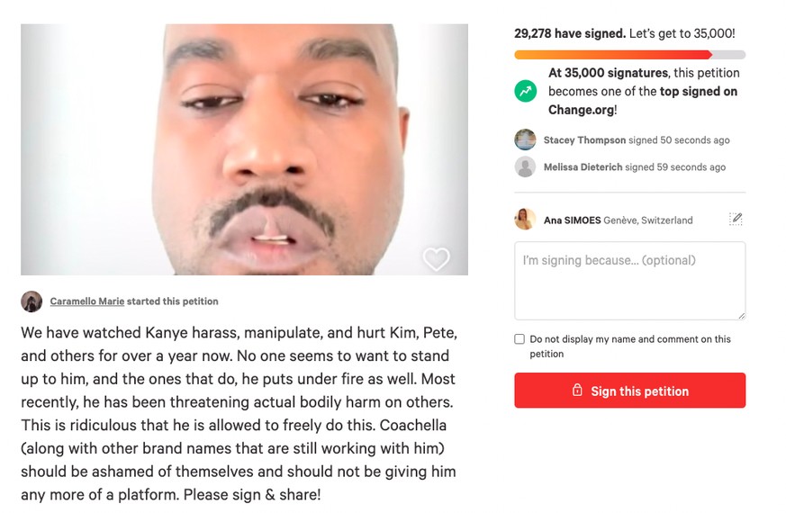 Les récents déboires du rappeur ont poussé les internautes à remettre en cause l'invitation de Kanye West au festival Coachella.