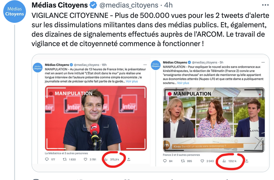 Twitter: Médias Citoyens traque les dérives du service public