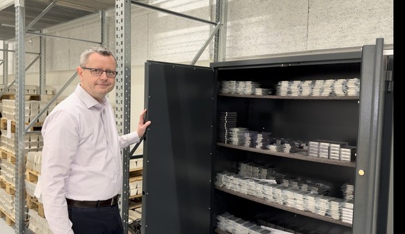 Im Schweizer Edelmetallbunker von Robert Vitye, Gründer der Solit-Gruppe. Hier lagert er Gold, Silber, Palladium und Platin im «hohen dreistelligen Millionenbereich».