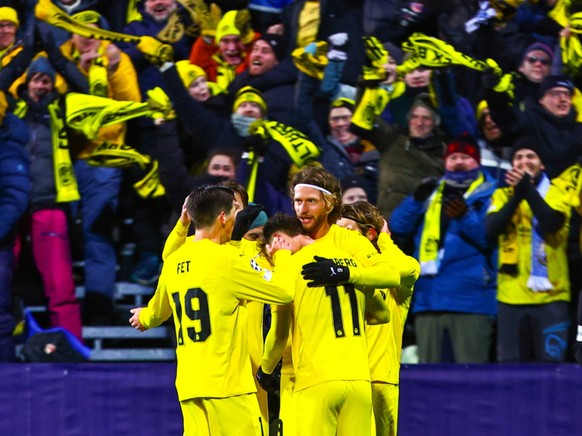 La joie des joueurs de Bodö/Glimt, qui ont créé l'exploit face à Manchester City