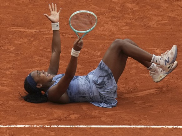 La joie de Coco Gauff après sa victoire