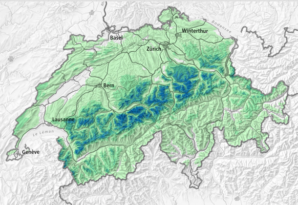 Neige fraîche en Suisse