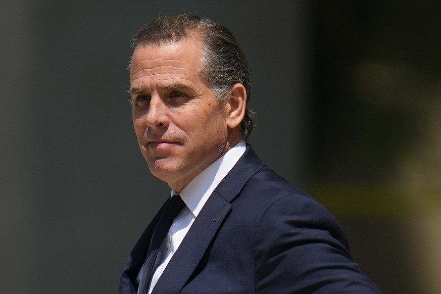 FILE - President Joe Biden&#039;s son Hunter Biden leaves after a court appearance, Wednesday, July 26, 2023, in Wilmington, Del. Garland announced Friday, Aug. 11, he has appointed a special counsel  ...