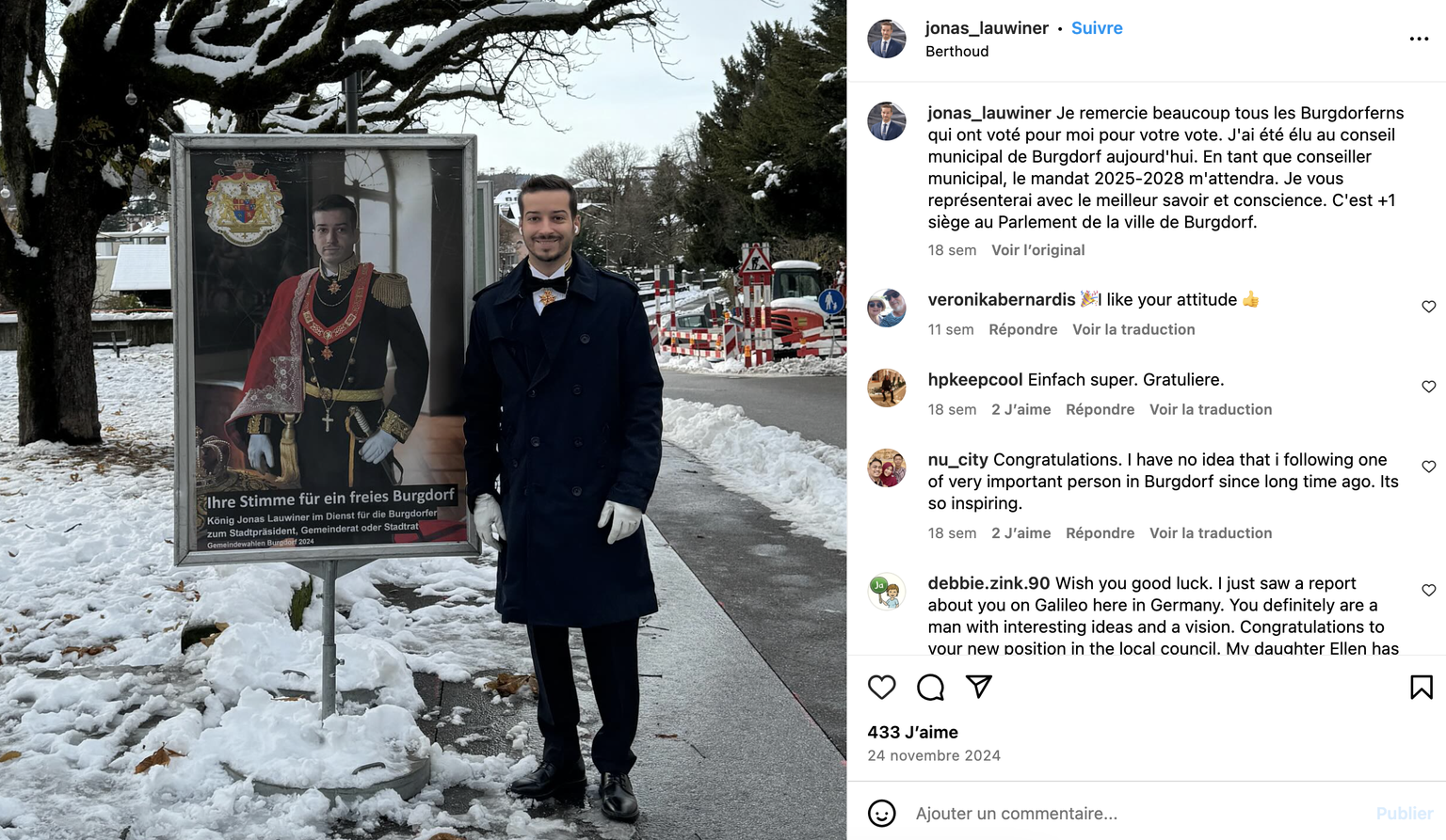 Un château, une monnaie propre et 145 propriétés. Voilà la vie de Jonas Lauwiner, mieux connu sous le nom de «roi de Burgdorf».