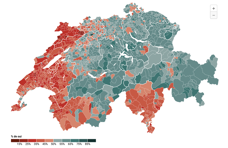 Fait notable, toutes les parties latines du pays, y compris dans les cantons bilingues, ont rejeté la réforme de l’AVS.