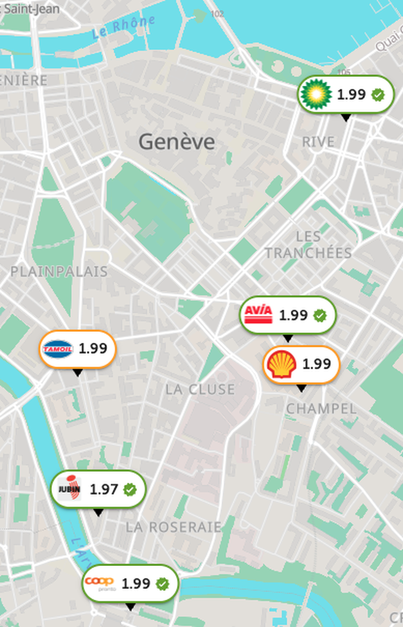 Que vois-je? Une station a osé résister à 1,97 franc!