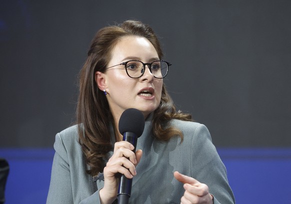 epa12242485 FILE Picture made available on 17 July 2025, shows Ukraine Minister of Economy Yulia Svyrydenko attending the forum &#039;Ukraine. Year 2025&#039; in Kyiv, Ukraine, 23 February 2025. The U ...