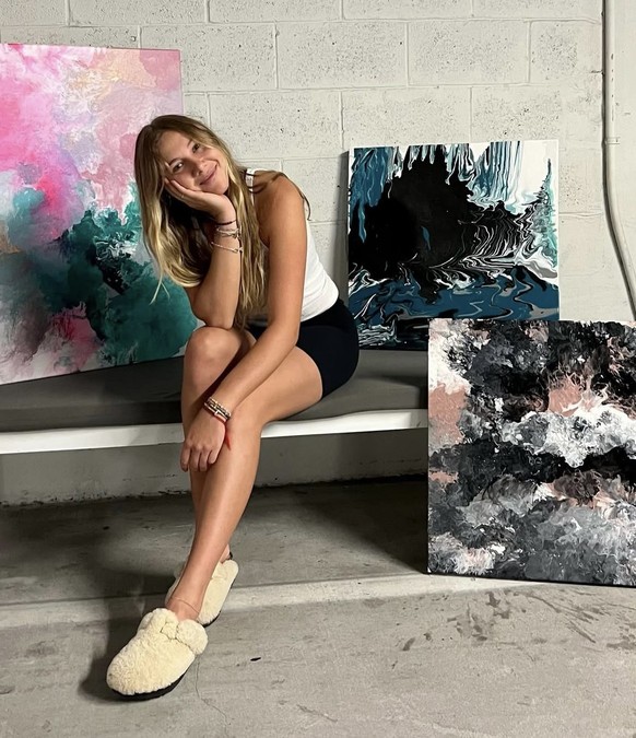 Pendant son long break, Amanda Anisimova a notamment peint des tableaux.