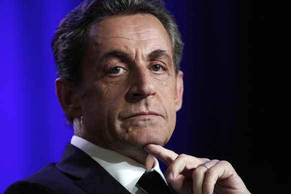 FILE - Former French President Nicolas Sarkozy attends a meeting in Asnieres, outside Paris, March 24 2015. (AP Photo/Thibault Camus, File)
Nicolas Sarkozy