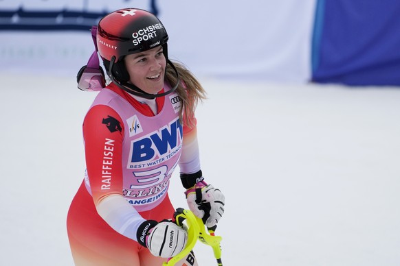 Mélanie Meillard s'est montrée satisfaite après son slalom de Killington.