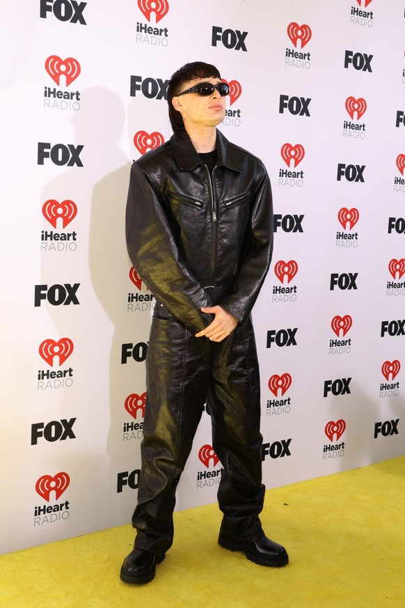 HOLLYWOOD, CALIFORNIA - APRIL 01: Peso Pluma attends the 2024 iHeartRadio Music Awards at Dolby Theatre on April 01, 2024 in Hollywood, California. (Photo by Aliah Anderson/WireImage)