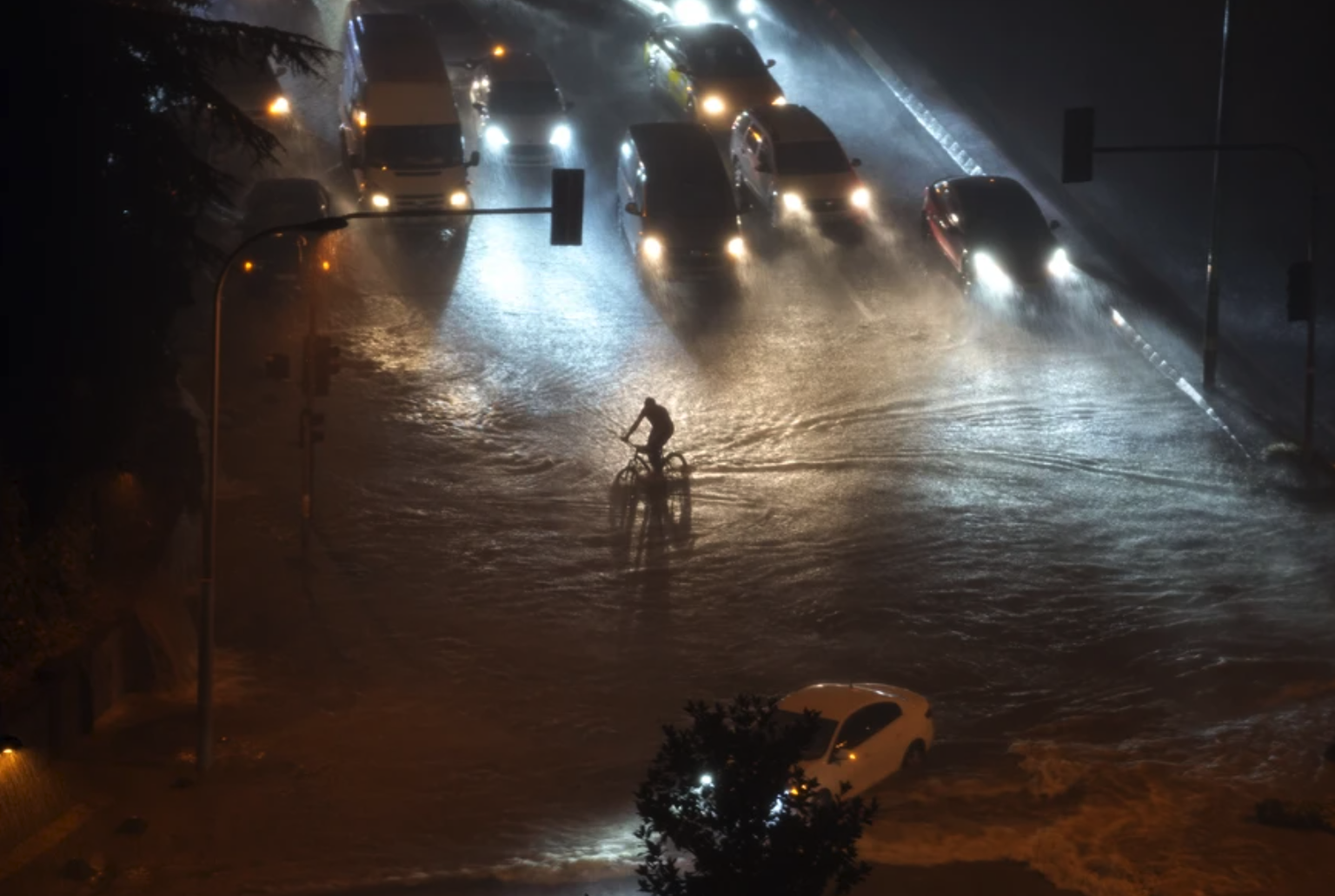 Une rue inondée d&#039;Istanbul mardi 5 septembre.