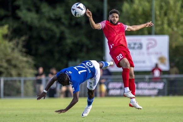 La nouvelle recrue valaisanne, en rouge et en action.