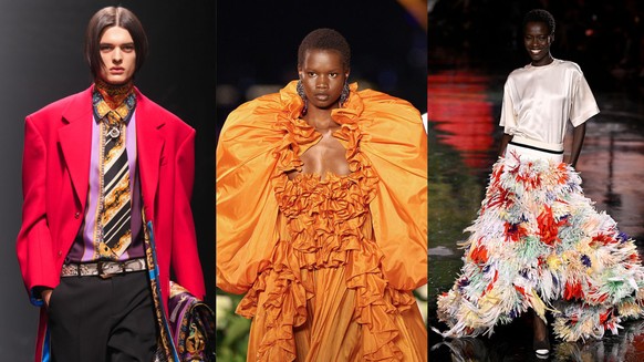 Défilés Versace, Saint Laurent et Chanel en 2025.
