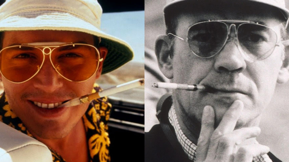 A gauche: Hunter S. Thompson incarné par Johnny Depp. A droite: le vrai Hunter S. Thompson.