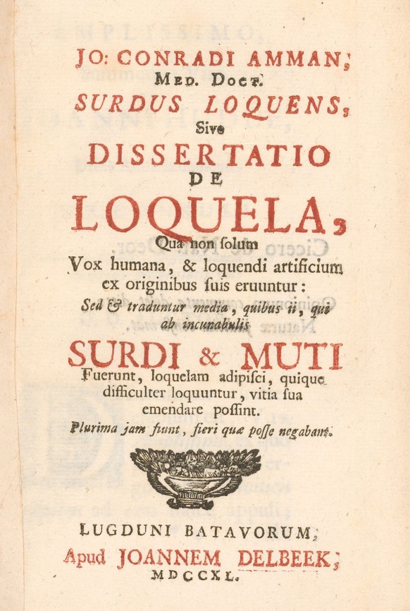 Couverture du Surdus loquens de Johann Konrad Amman, 1692.
https://www.e-rara.ch/zuz/content/zoom/13173611