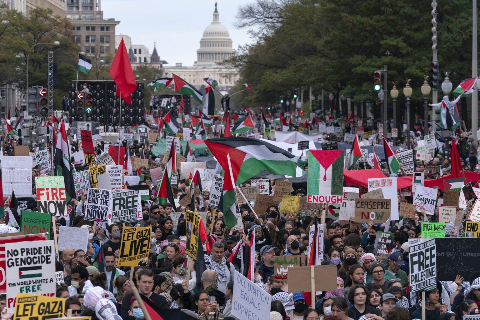 Manifestation de soutien à la Palestine le 4 novembre à Washington