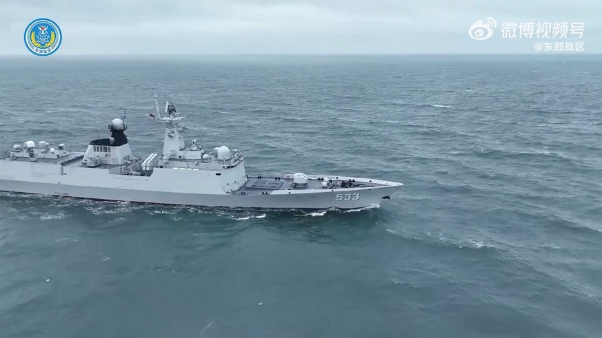 TAIWAN STRAIT - MAY 23: (----EDITORIAL USE ONLY MANDATORY CREDIT - &#039;/THE CHINESE PEOPLE&#039;S LIBERATION ARMY&#039;S EASTERN THEATER COMMAND/&#039; / HANDOUT&#039; - NO MARKETING NO ADVERTISING  ...