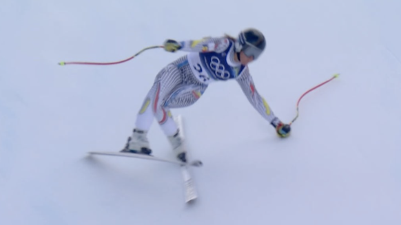 Le genou gauche de Cande Moreno s'est rompu lors de la réception de la skieuse andorrane.