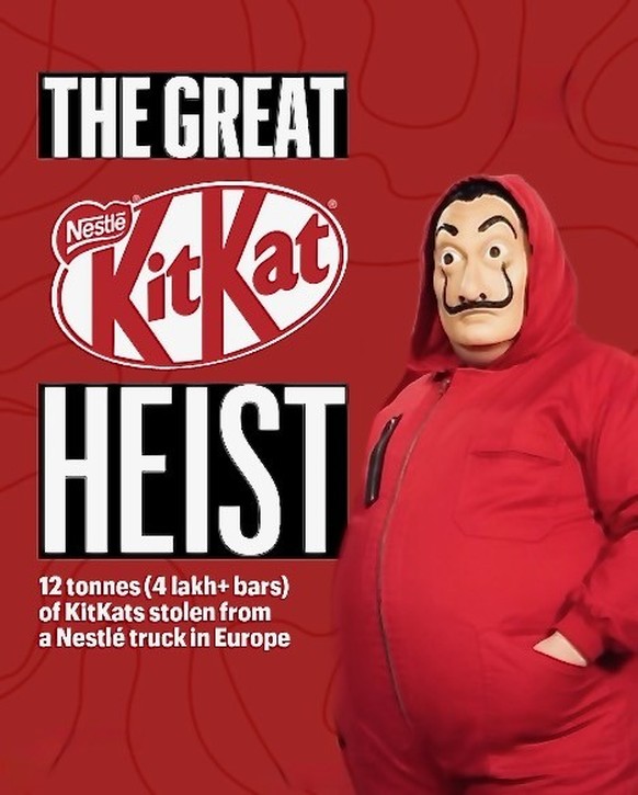 The Great KitKat Heist of 2026 memes

https://www.instagram.com/p/DWf5CRqETL5/?img_index=1